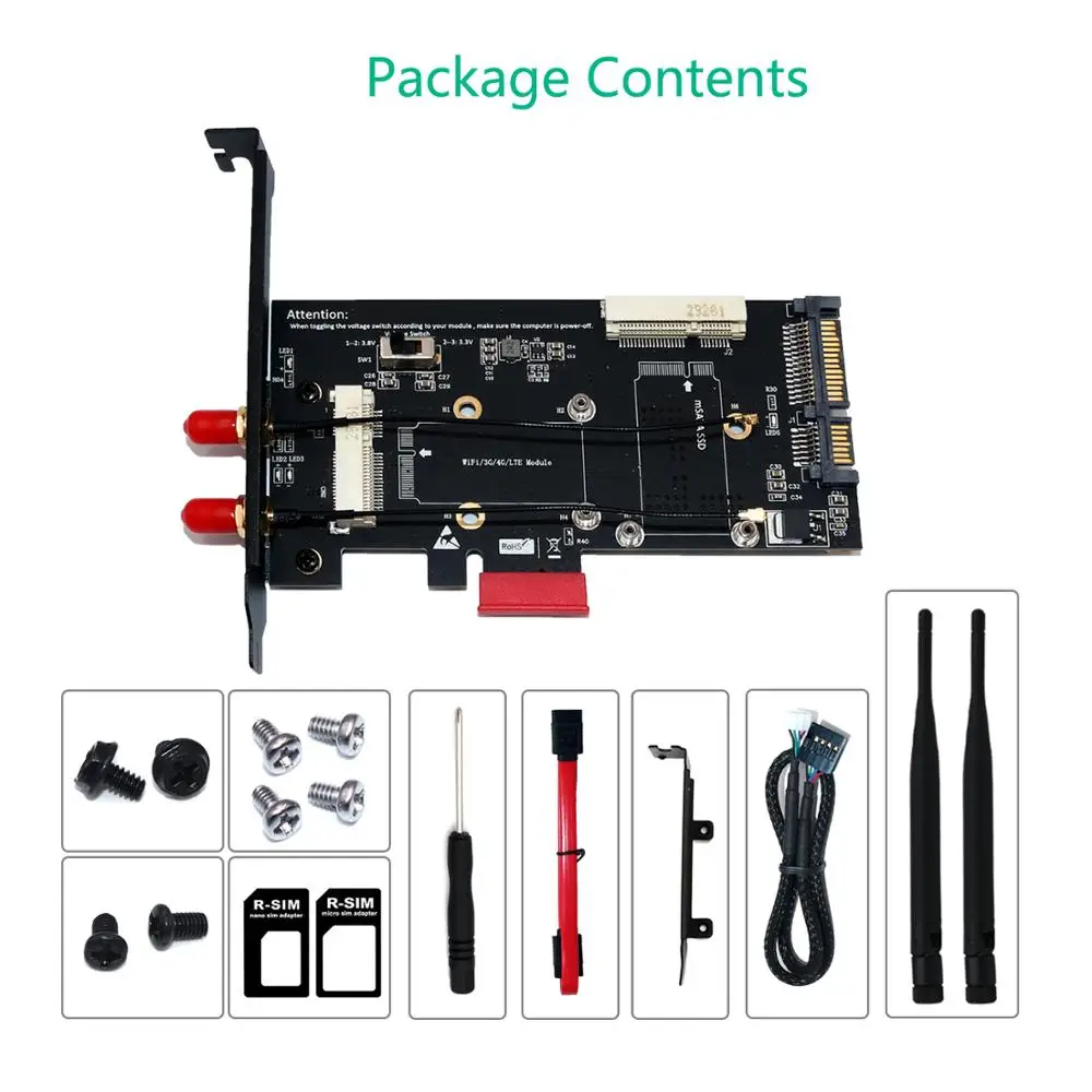 Mini PCI-E/ mSATA SSD для PCI-E и SATA 2 5 адаптер со слотом SIM-карты Wi-Fi/ 3G/4G/LTE/ Msata | Компьютеры