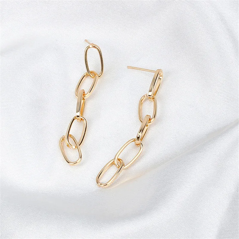 Link Chain Drop Earrings For Women Punk Girl Gold Silver Color Tassel Dangle Earrings Fashion Jewelry Gifts
Link Chain Drop Earrings For Women Punk Girl Gold Silver Color Tassel Dangle Earrings Fashion Jewelry Gifts