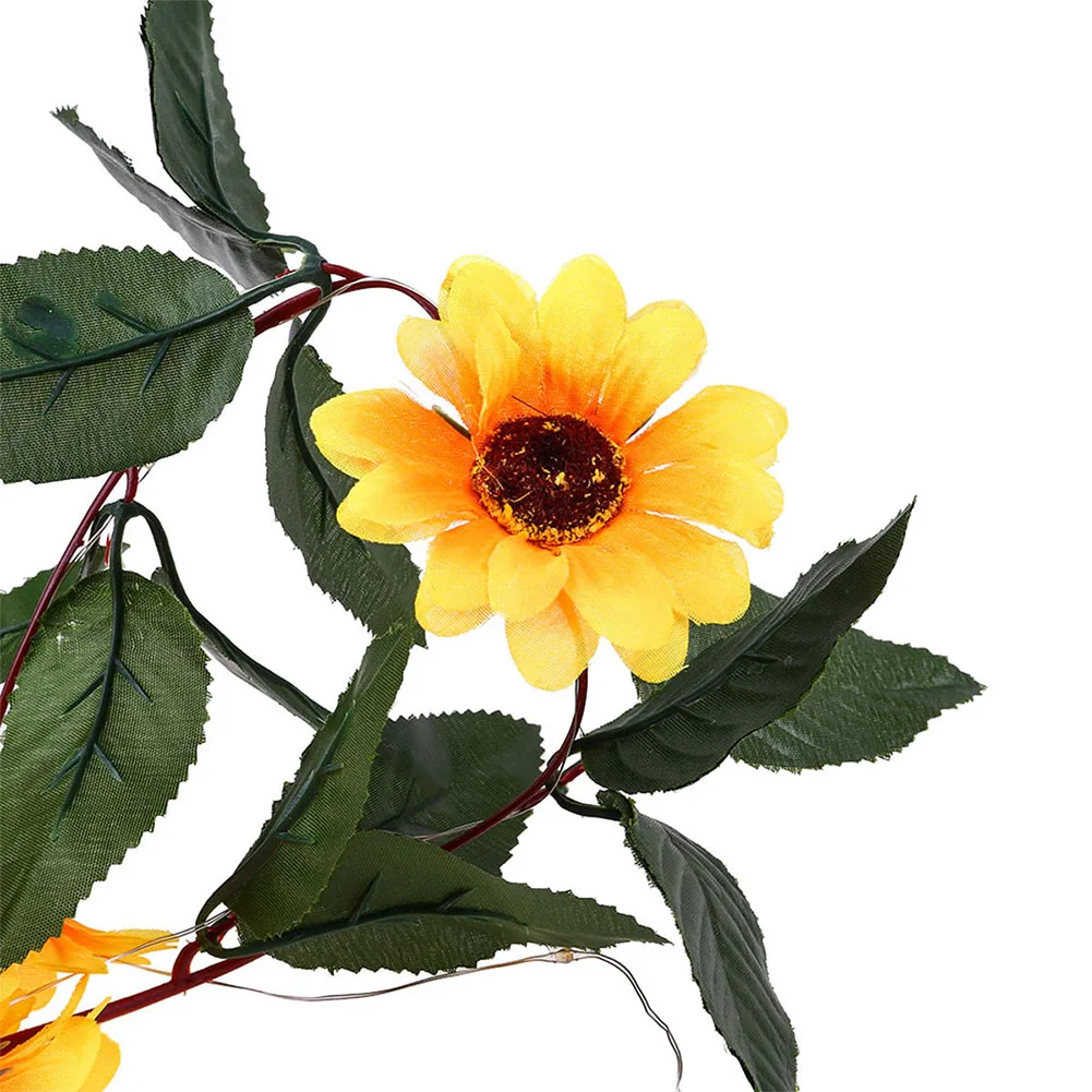 30LED 7.2ft Artificial Green Leaf Sun Flower String Lights, Battery Powered Sun Flower Flower Garland Plant Fairy Light
30LED 7.2ft Artificial Green Leaf Sun Flower String Lights, Battery Powered Sun Flower Flower Garland Plant Fairy Light