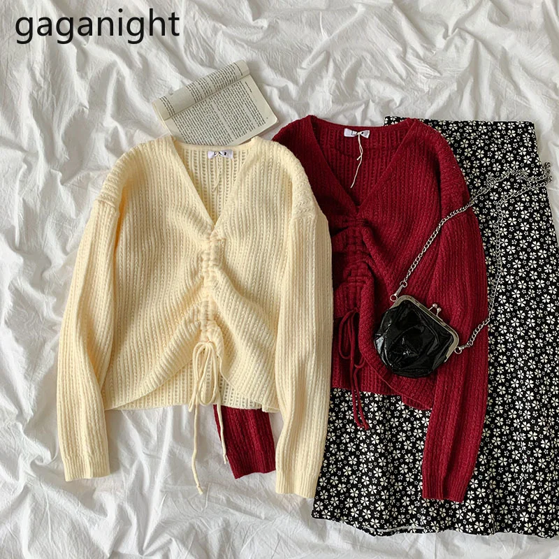 Gaganight Однотонный женский пуловер с V-образным вырезом, повседневный свободный весенне-осенний офисный Топ с длинным рукавом, Новые поступле... 
Gaganight Однотонный женский пуловер с V-образным вырезом, повседневный свободный весенне-осенний офисный Топ с длинным рукавом, Новые поступле...