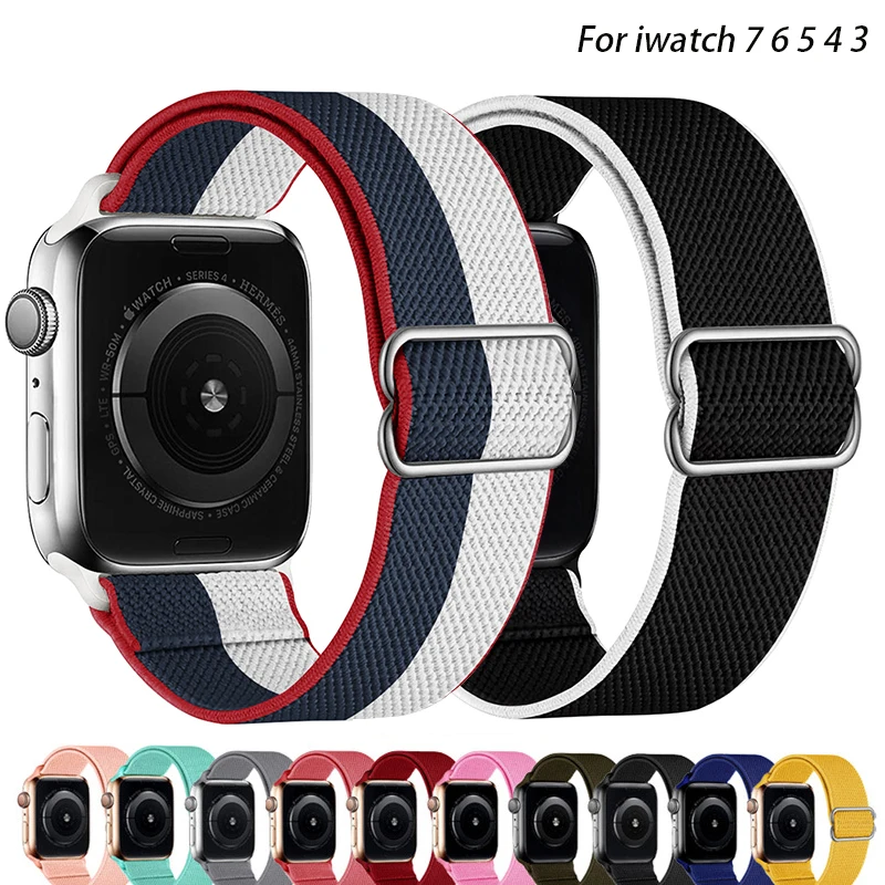 Solo Loop Nylon Strap for Apple watch band 44mm 40 38 42 41 45 Adjustable Elastic Scrunchie belt bracelet iWatch 7 6 se 5 4 3
Solo Loop Nylon Strap for Apple watch band 44mm 40 38 42 41 45 Adjustable Elastic Scrunchie belt bracelet iWatch 7 6 se 5 4 3