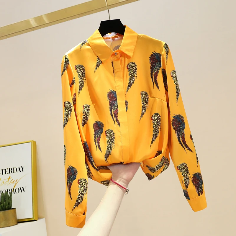 Luxury Quality Europe Style 2020 Autumn Women's Long Sleeves Turn Down Collar Print Shirts Ladies Casual Shirt Blouse Tops A3674
Luxury Quality Europe Style 2020 Autumn Women's Long Sleeves Turn Down Collar Print Shirts Ladies Casual Shirt Blouse Tops A3674