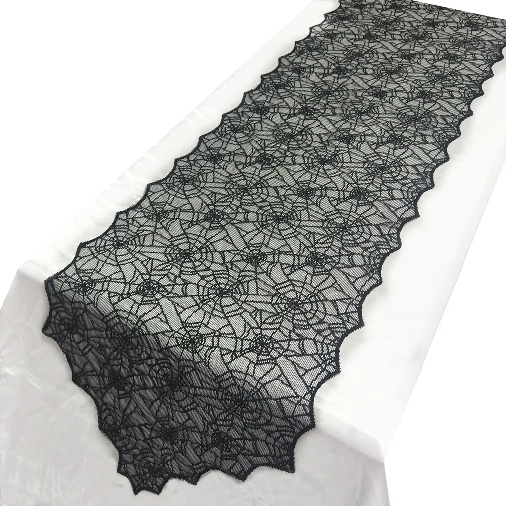 Halloween Decoration Lace Spider Web Skeleton Skull Tablecloth Black Fireplace Mantel Scarf Event Party Decoration Supplies
Halloween Decoration Lace Spider Web Skeleton Skull Tablecloth Black Fireplace Mantel Scarf Event Party Decoration Supplies