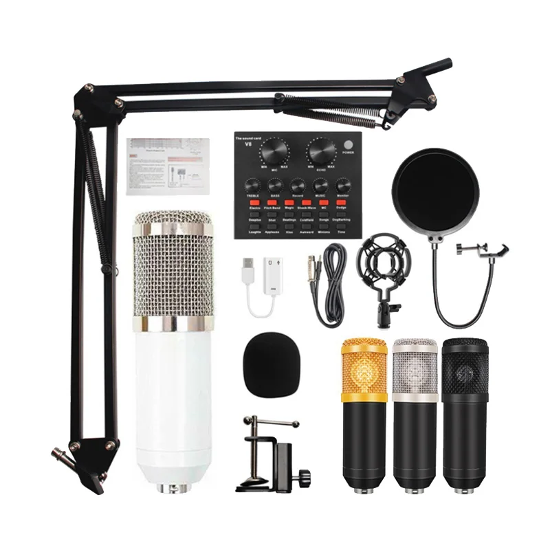 

Home Studio Recording Equipment with BM800 Condenser Microphone Kit BM-800 for Broadcasting Karaoke Computer