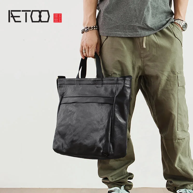 AETOO Top layer cowhide trendy shoulder bag, retro handbag, men's fashion messenger bag
AETOO Top layer cowhide trendy shoulder bag, retro handbag, men's fashion messenger bag