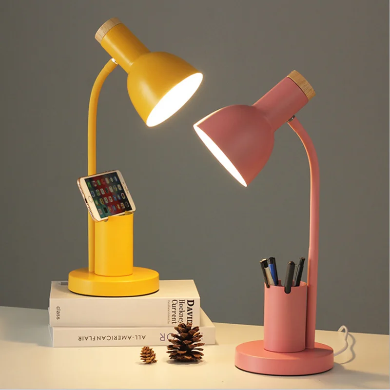 Eye protection dimming table lamp 3 colors console desk lamp 360° rotating reading lamp with pen holder AC100-240V Nordic style
Eye protection dimming table lamp 3 colors console desk lamp 360° rotating reading lamp with pen holder AC100-240V Nordic style