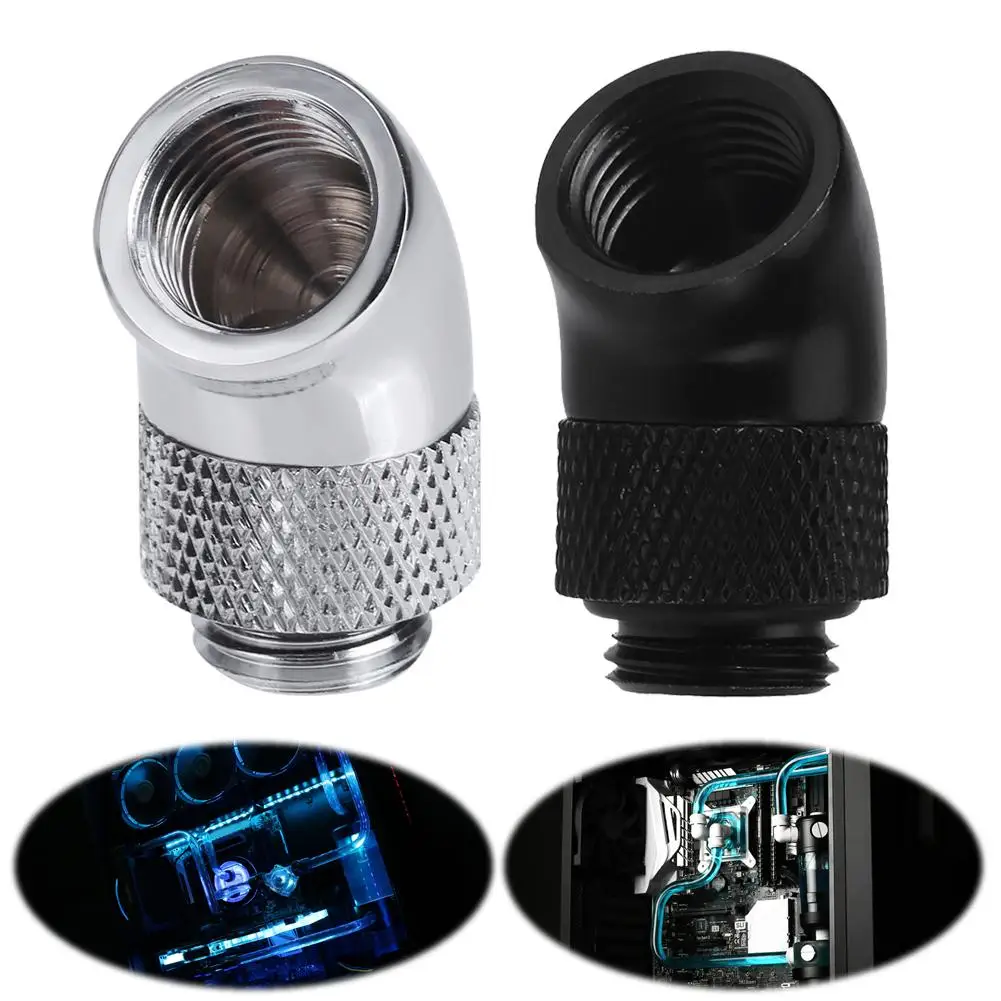 G1/4 Screw Thread 45 Degree Elbow Rotation Brass Adapter Male to Female Connector Fitting Computer PC Water Cooling System
G1/4 Screw Thread 45 Degree Elbow Rotation Brass Adapter Male to Female Connector Fitting Computer PC Water Cooling System