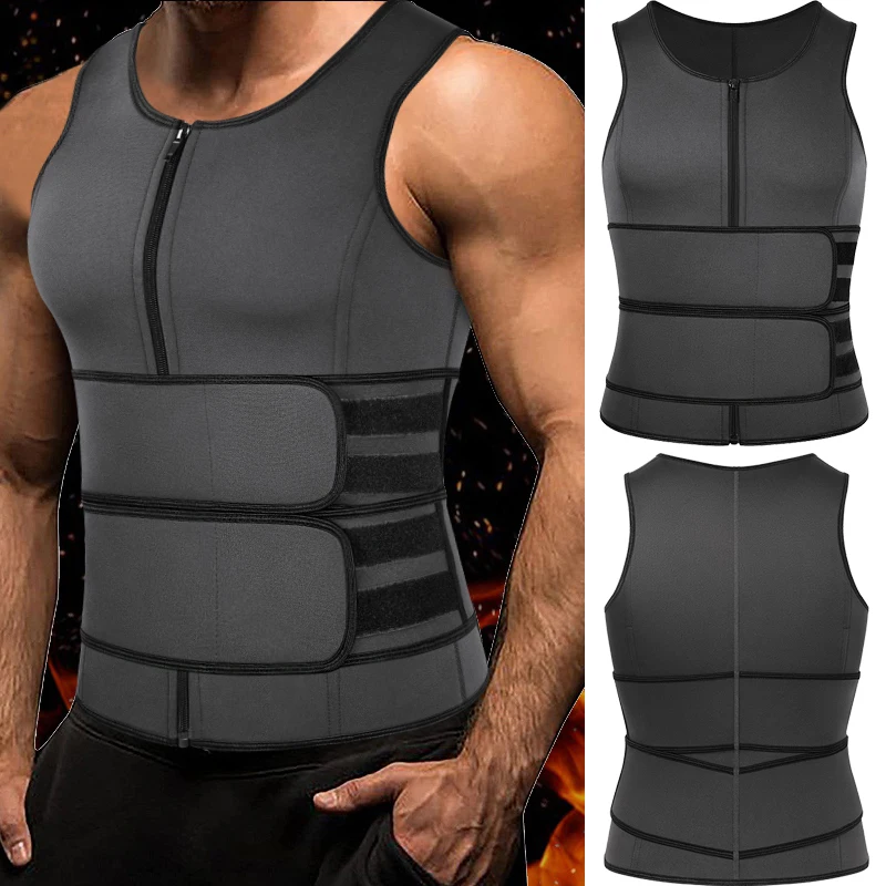 Neoprene Sweat Vest for Men Waist Trainer Vest Adjustable Workout Body Shaper with Double Zipper for Sauna Suit for Men
Neoprene Sweat Vest for Men Waist Trainer Vest Adjustable Workout Body Shaper with Double Zipper for Sauna Suit for Men