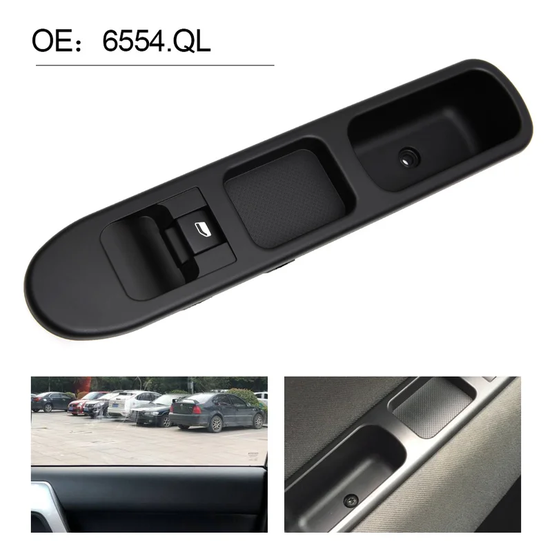 

OE 6554.QL Электрический оконный переключатель с рамкой, передние левые переключатели автомобиля для Peugeot 207, автозапчасти
