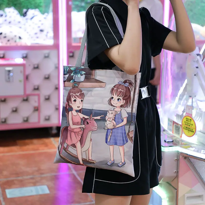 New canvas bag female student shoulder bag Japanese cute cartoon carrying book bag handbag large capacity canvas bag
New canvas bag female student shoulder bag Japanese cute cartoon carrying book bag handbag large capacity canvas bag