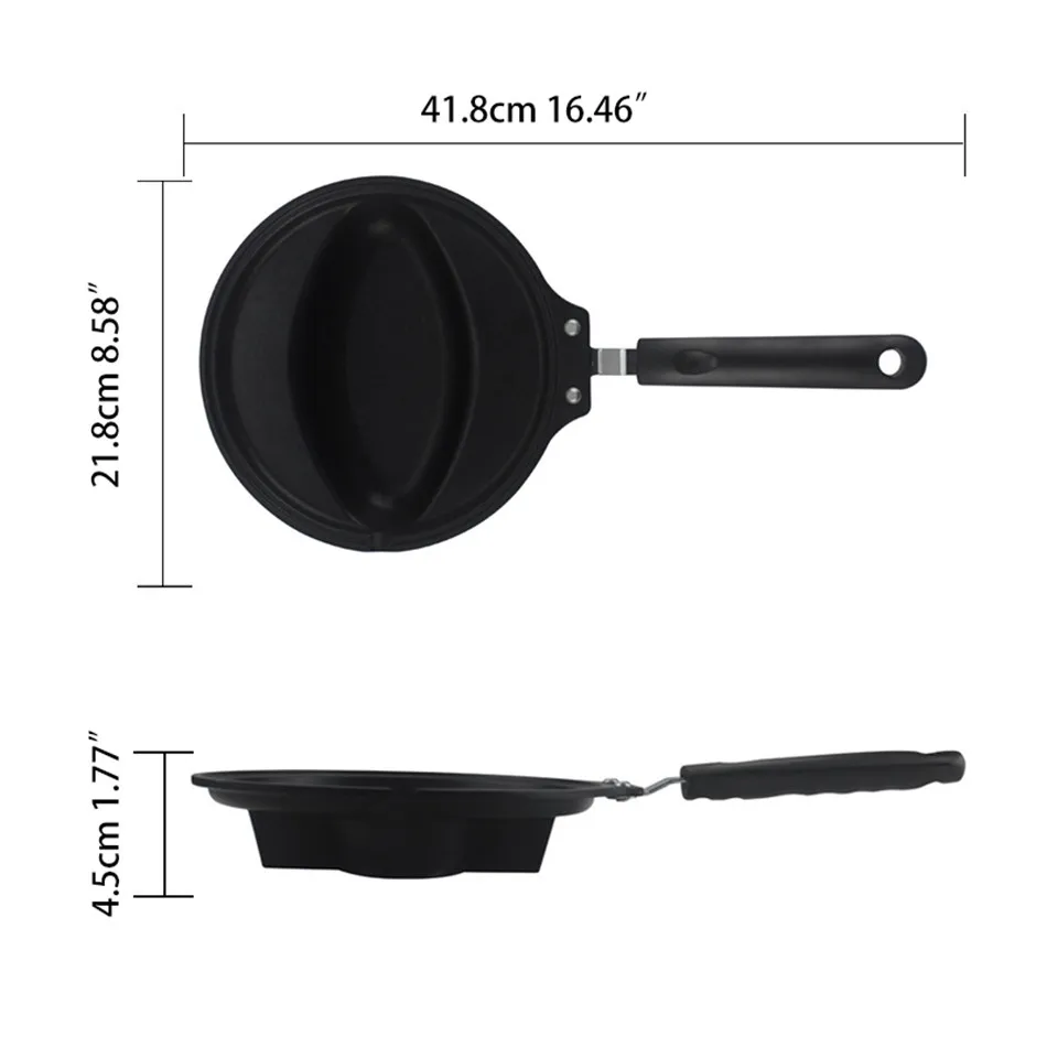 Cast aluminum Omelette Frying Pan Uncoated Non-stick Egg Wrap Rice Cooker Mold Crepe Roll Maker Kitchen Cookware For Gas Stove | Дом и сад