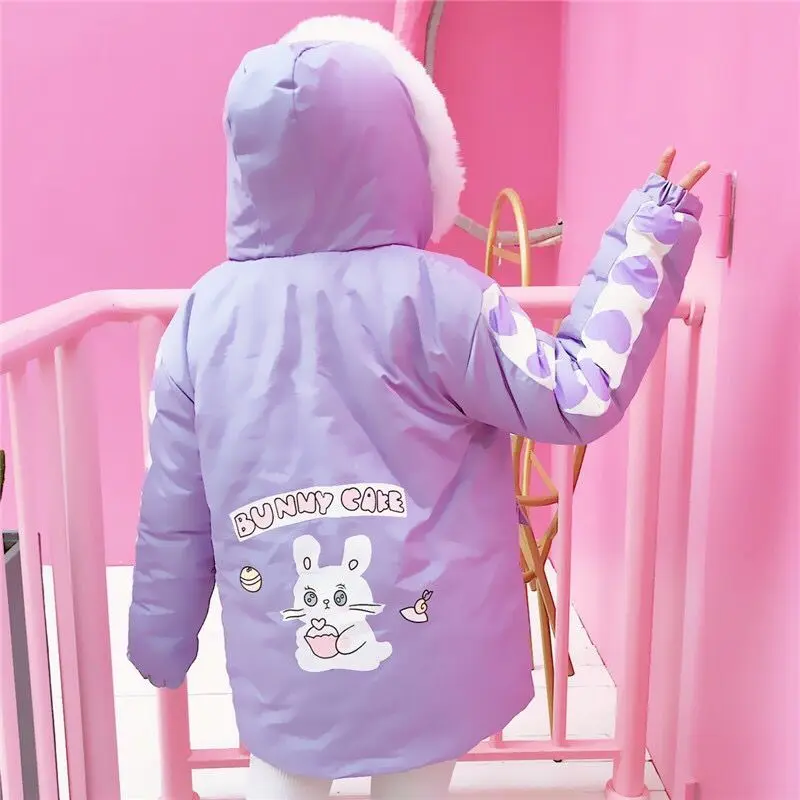 Winter new Women Sweet Harajuku Coat Pink Purple Bunny Rabbit Print Cartoon Jackets Kawaii Cute Girl Outfit with Hooded Parkas
Winter new Women Sweet Harajuku Coat Pink Purple Bunny Rabbit Print Cartoon Jackets Kawaii Cute Girl Outfit with Hooded Parkas