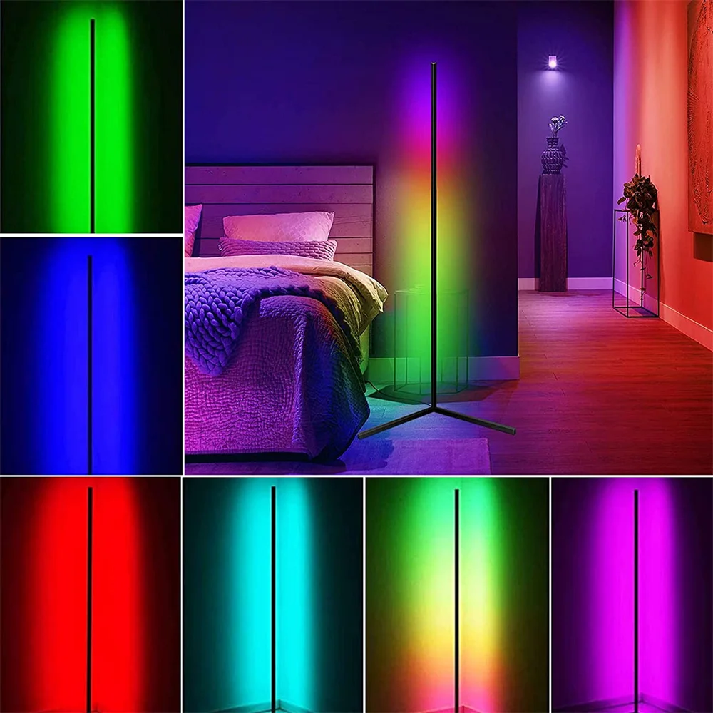 Светодиодная угловая напольная лампа RGB с регулируемой яркостью умный