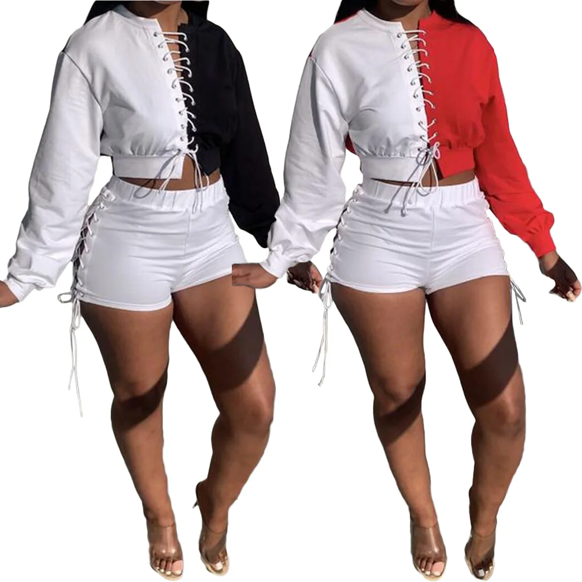 Женский осенний Новый Модный пикантный кардиган из двух предметов свободный бандажный темпераментный женский костюм с короткими брюками и... 
Женский осенний Новый Модный пикантный кардиган из двух предметов свободный бандажный темпераментный женский костюм с короткими брюками и...