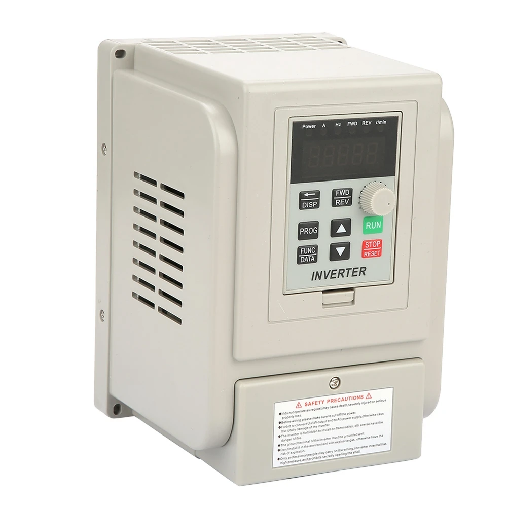 VFD 2.2KW Inverter AT1-2200X Single-Phase/Three-Phase AC 220V Variable Frequency Drive Inverter Built-In Filter PWM Control
VFD 2.2KW Inverter AT1-2200X Single-Phase/Three-Phase AC 220V Variable Frequency Drive Inverter Built-In Filter PWM Control