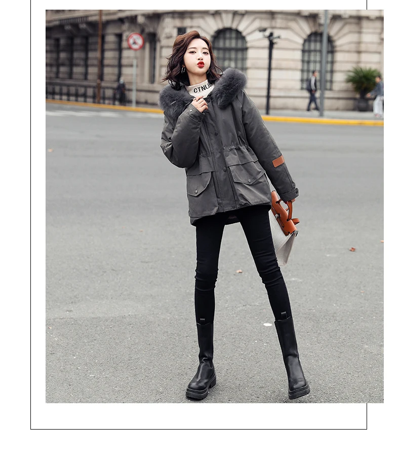 Lady Long Winter Grey Coat Women Hooded Down Parka Ladies New Warm Winter Jacket Women Loose Big Fur Collar Jacket Coat Jackets
Lady Long Winter Grey Coat Women Hooded Down Parka Ladies New Warm Winter Jacket Women Loose Big Fur Collar Jacket Coat Jackets