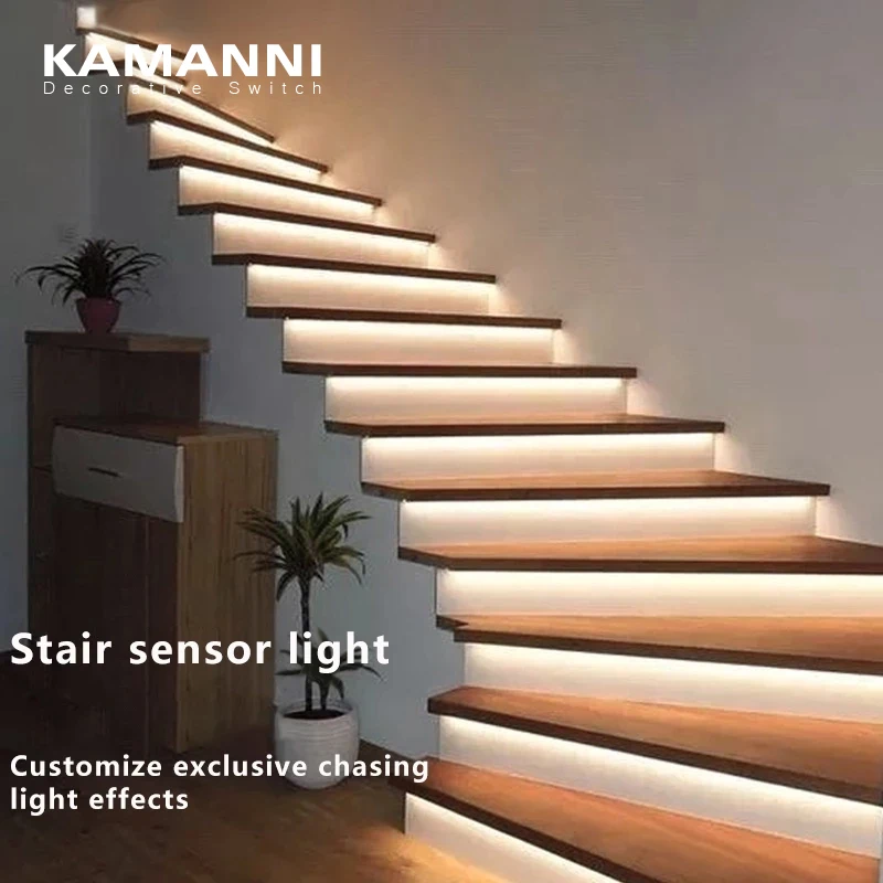 Net Celebrity Stair Step Light Villa Smart Sensor Follow Light Water Lamp with Stairs Led Light with Controller Step Line Lamp
Net Celebrity Stair Step Light Villa Smart Sensor Follow Light Water Lamp with Stairs Led Light with Controller Step Line Lamp