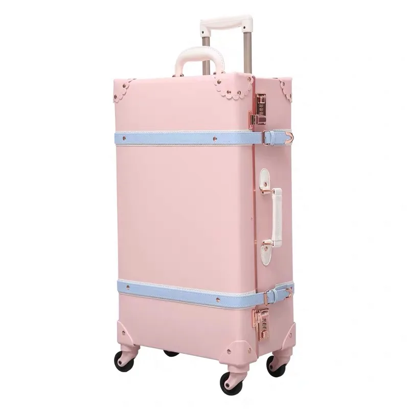 Специальное предложение чемодан на колесах в стиле ретро женская сумка для