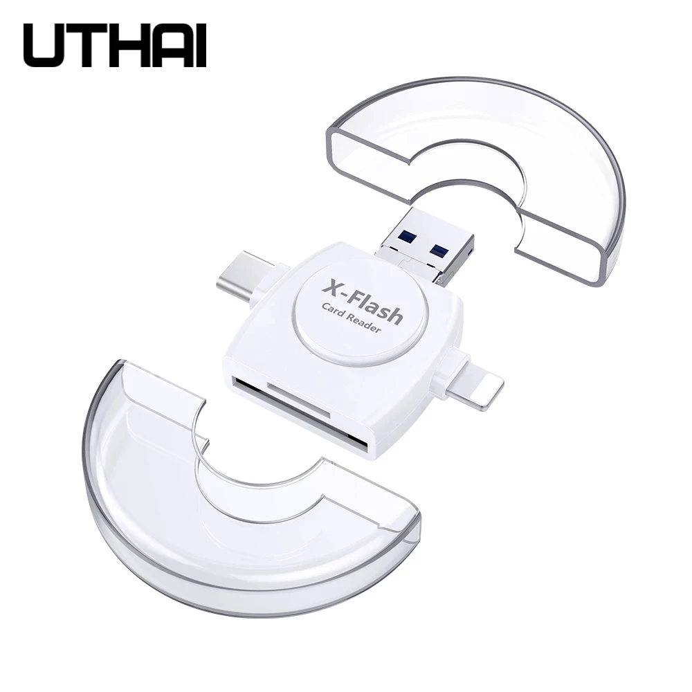 Устройство для чтения карт UTHAI R011 4 в 1 устройство Micro usb USB Type C Android ipad/iphone 7plus 6s5s MacBook