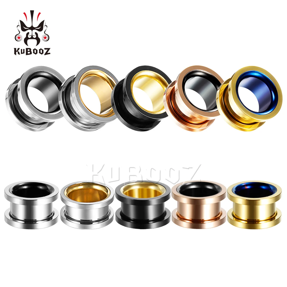 KUBOOZ Fashion Smiple Stainless Steel Hollow Double Color Ear Pirecing Plugs Expanders Body Jewlery Earring Gauges Stretchers
KUBOOZ Fashion Smiple Stainless Steel Hollow Double Color Ear Pirecing Plugs Expanders Body Jewlery Earring Gauges Stretchers