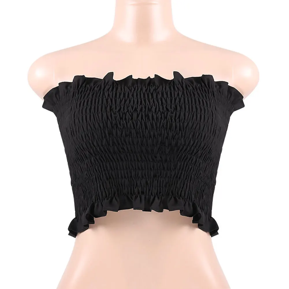2020 Summer Women Ladies Ruched Tube Tops Bandeau Womans Sleeveless Strapless Crop Top Summer Sexy Tank Top Female Shirts
2020 Summer Women Ladies Ruched Tube Tops Bandeau Womans Sleeveless Strapless Crop Top Summer Sexy Tank Top Female Shirts