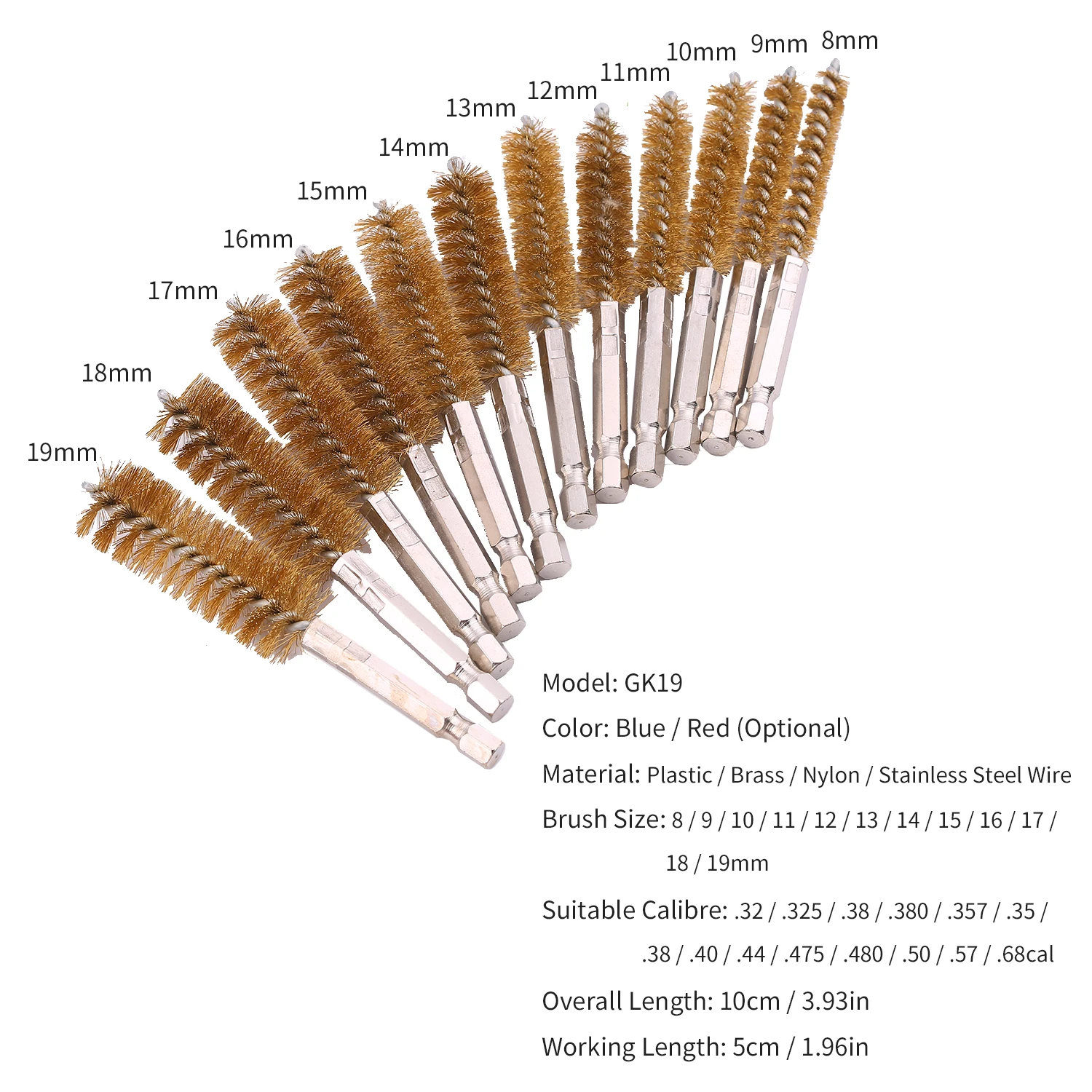 39PCS GK19 Tube Cleaning Wire Brush Set Brass/Nylon/ Wire Test Tube Bore Brush with Hex Shank Handle 6-inch Extension Rod Case
39PCS GK19 Tube Cleaning Wire Brush Set Brass/Nylon/ Wire Test Tube Bore Brush with Hex Shank Handle 6-inch Extension Rod Case