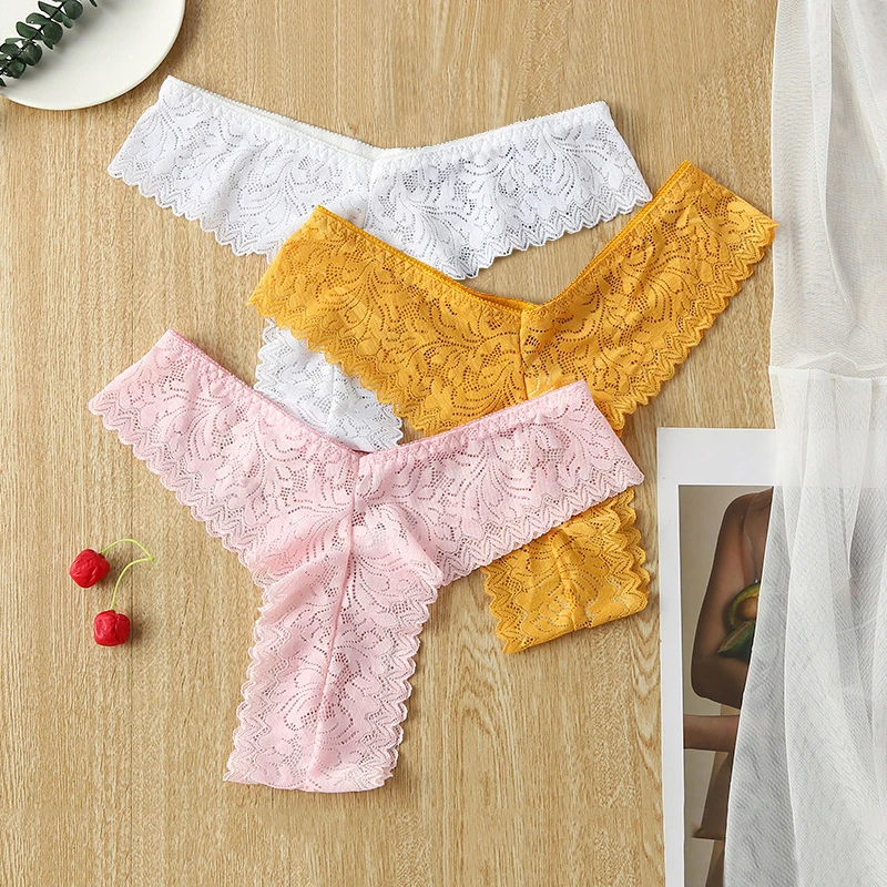 BANNIROU 3pcs Sexy Lace Women Thongs Panties Female T-back G-string Underpants Ladies Intimates Underwear For Women New Sale
BANNIROU 3pcs Sexy Lace Women Thongs Panties Female T-back G-string Underpants Ladies Intimates Underwear For Women New Sale
