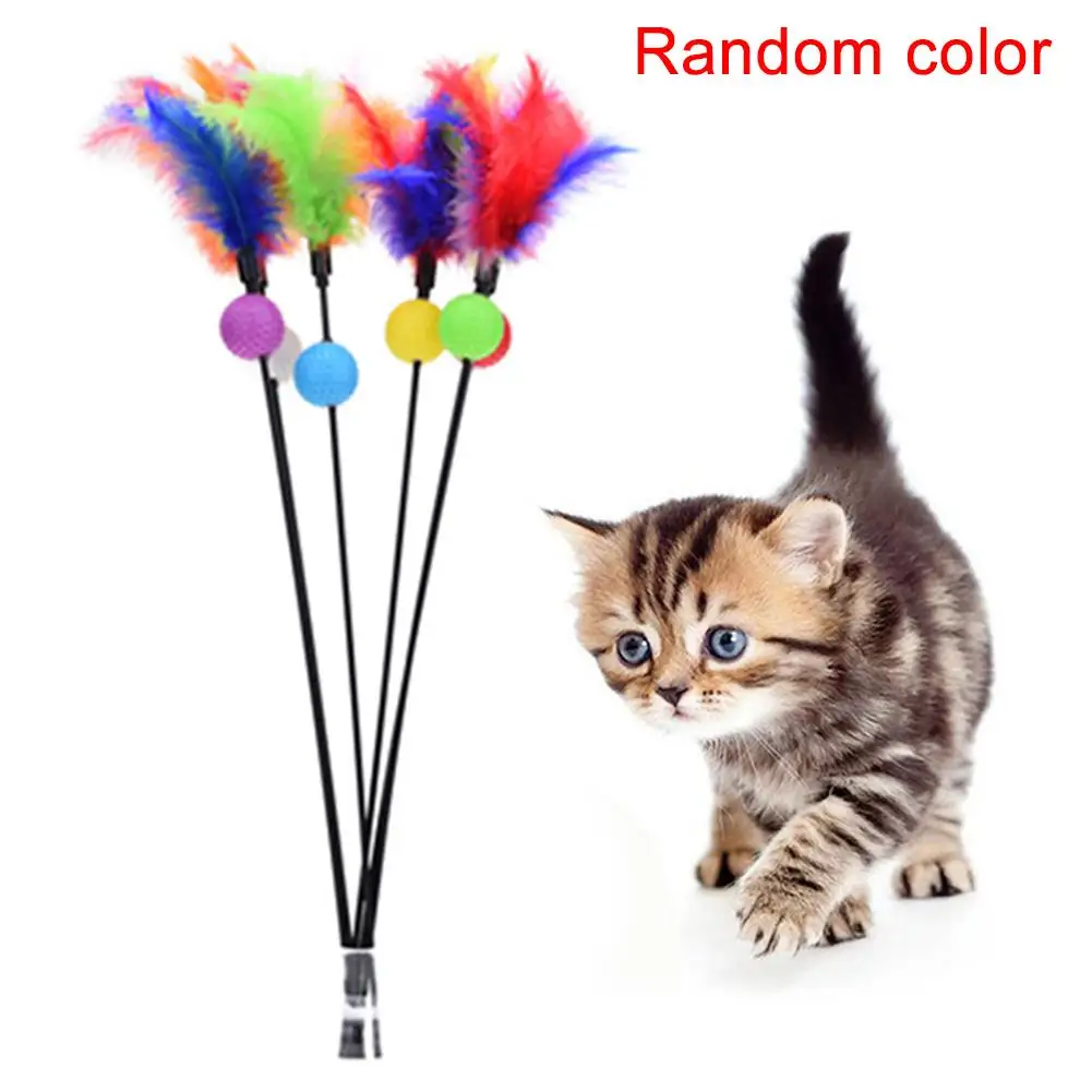 1pcs/lot Cat Toys Feather Wand Kitten Cat Teaser Turkey Feather Interactive Stick Toy Wire Chaser Wand Toy Random Color
1pcs/lot Cat Toys Feather Wand Kitten Cat Teaser Turkey Feather Interactive Stick Toy Wire Chaser Wand Toy Random Color