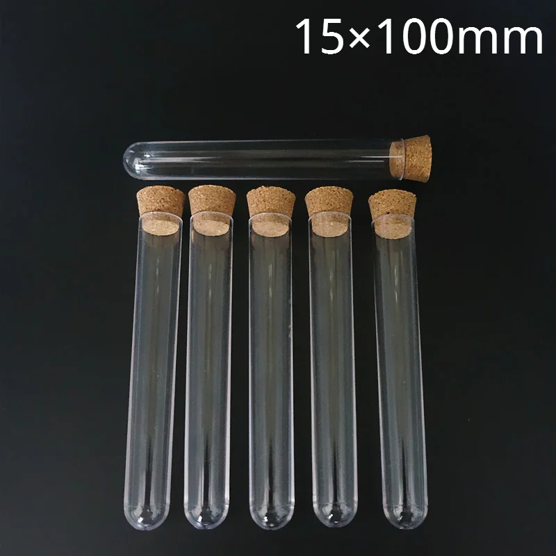 20pcs/30pcs/50pcs/100pcs/200pcs/250pcs 15x100mm Lab Clear Plastic Rounding Bottom Test Tube With Cork
20pcs/30pcs/50pcs/100pcs/200pcs/250pcs 15x100mm Lab Clear Plastic Rounding Bottom Test Tube With Cork