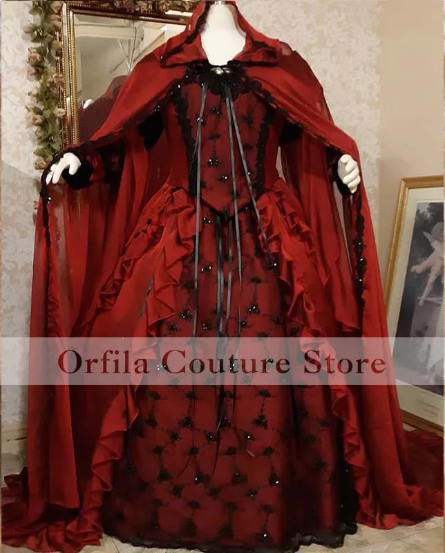 Vintage Medieval Fantasy Ball Gown Wedding Dresses Victorian Halloween Bridal Party Gowns Robes Soiree Red Dresses Plus Size
Vintage Medieval Fantasy Ball Gown Wedding Dresses Victorian Halloween Bridal Party Gowns Robes Soiree Red Dresses Plus Size