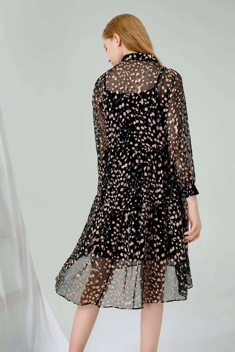 End New High Fashion 2021 Spring Summer Women Turn-down Collar Polka Dot Patterns Full Sleeve Asymmetrical Long Shirt Dress
End New High Fashion 2021 Spring Summer Women Turn-down Collar Polka Dot Patterns Full Sleeve Asymmetrical Long Shirt Dress