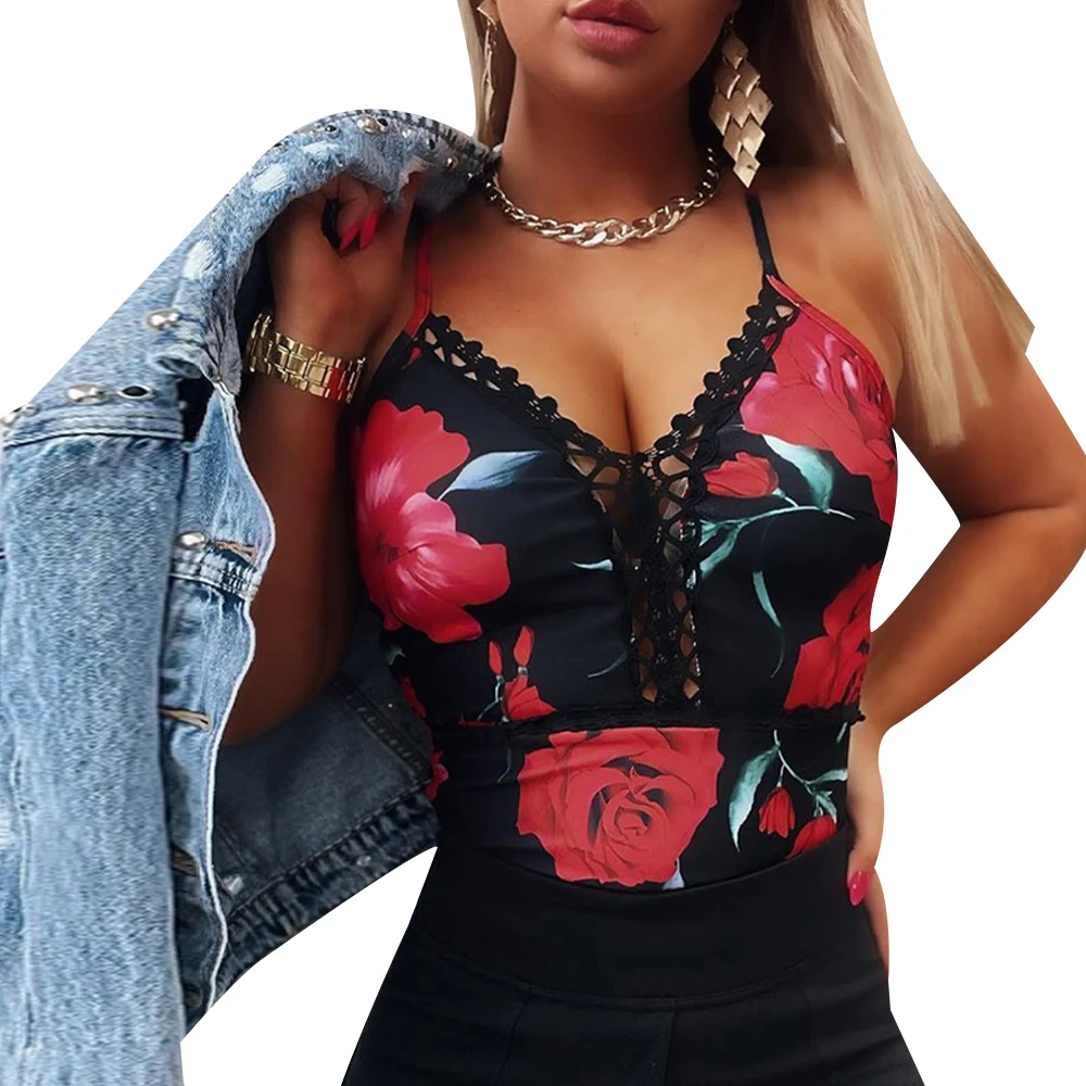 Lace Sexy Skinny Women Cami Summer Backless Camisole Hollow Out Tank Tops Floral Print Stitching Streetwear Women Crop Tops
Lace Sexy Skinny Women Cami Summer Backless Camisole Hollow Out Tank Tops Floral Print Stitching Streetwear Women Crop Tops
