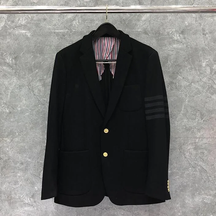 2021 TB Fashion THOM Brand Formal Blazer Men Woolen Casual Suit Slim Fit Men's Jacket Single Breasted Thick Wool Winter Coat
2021 TB Fashion THOM Brand Formal Blazer Men Woolen Casual Suit Slim Fit Men's Jacket Single Breasted Thick Wool Winter Coat