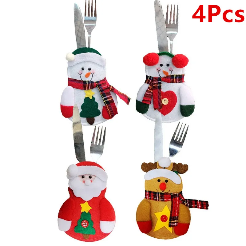 4Pcs Christmas Cutlery Cover Cute Santa Snowman Elk Knive Fork Holders Christmas Home Decor Dinner Xmas New Year Tableware Decor
4Pcs Christmas Cutlery Cover Cute Santa Snowman Elk Knive Fork Holders Christmas Home Decor Dinner Xmas New Year Tableware Decor