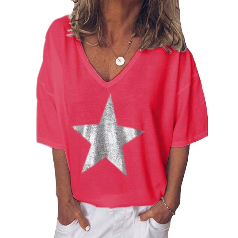 2021 European and American spring and summer new women's T-shirt V-neck short-sleeved bottoming shirt loose sexy tops harajuku
2021 European and American spring and summer new women's T-shirt V-neck short-sleeved bottoming shirt loose sexy tops harajuku