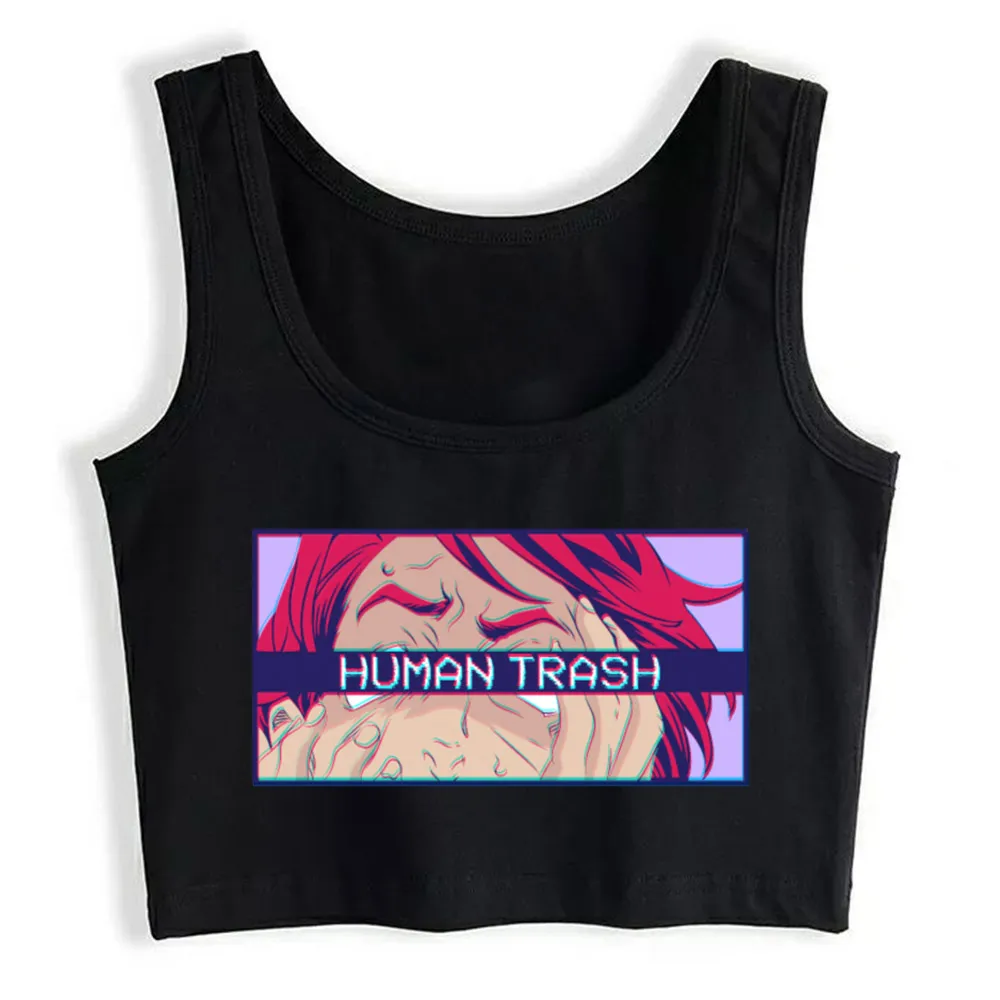 Crop Top Female Human Trash Vaporwave Sad Anime Boy Emo Gift Humor White Print Tops Women
Crop Top Female Human Trash Vaporwave Sad Anime Boy Emo Gift Humor White Print Tops Women