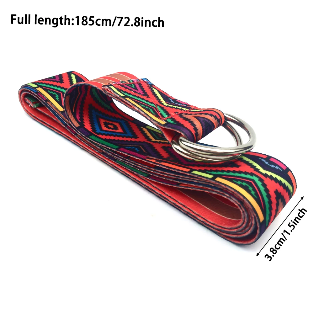 D-Ring Belts Yoga Strap Fitness Rope Colored Printed Adjustable Yoga Belt Yoga Stretch Belt Washable Sport Stretch Strap Props
D-Ring Belts Yoga Strap Fitness Rope Colored Printed Adjustable Yoga Belt Yoga Stretch Belt Washable Sport Stretch Strap Props