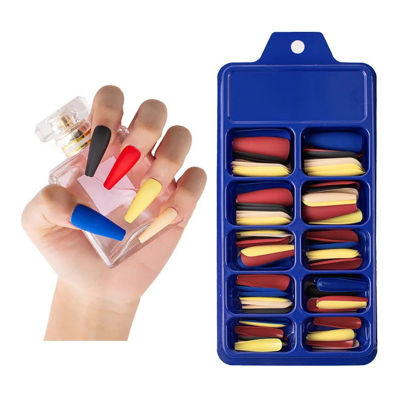 100pcs Colorful Frosted Matte Fake Nail Mixed Press On Nails Coffin Nail Tips Long ABS Full Cover Fasle Nails Manicure Tools
100pcs Colorful Frosted Matte Fake Nail Mixed Press On Nails Coffin Nail Tips Long ABS Full Cover Fasle Nails Manicure Tools