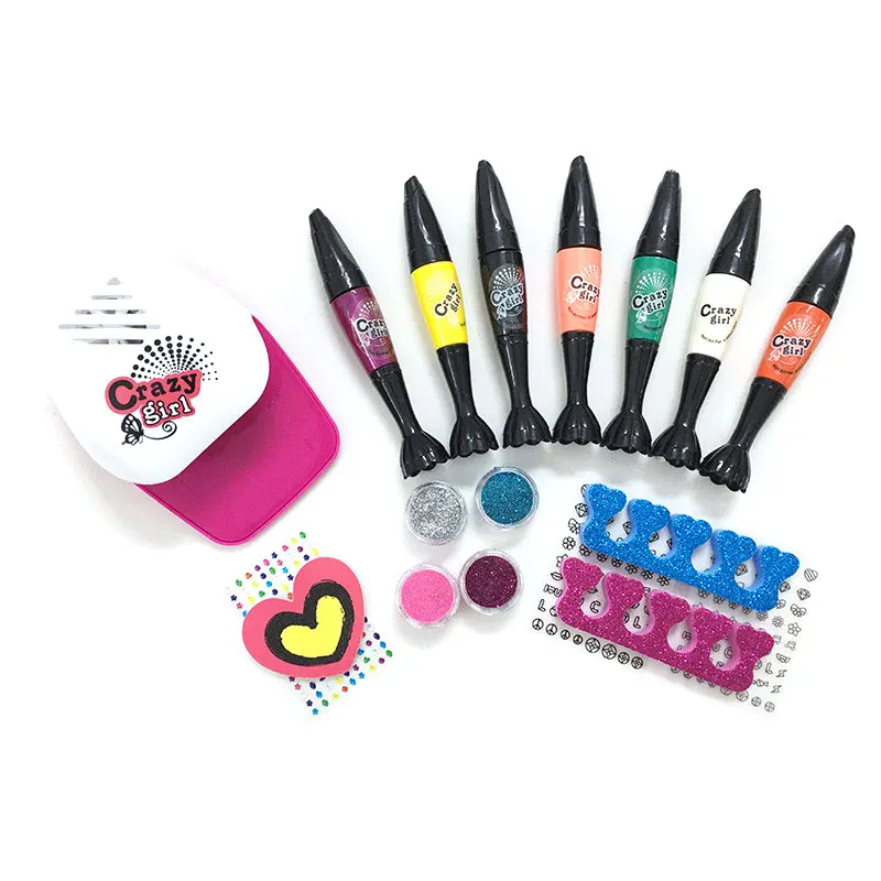 Набор детских ручек для ногтей безопасные нетоксичные игрушки макияжа лаков