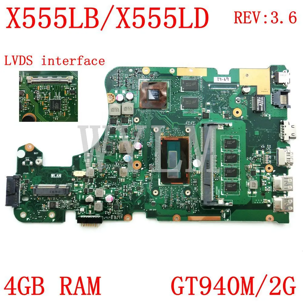 X555LB LVDS 4G RAM GT940M REV3.6 материнская плата для ASUS X555LJ LD LB LF LN X555L A555L K555L F555L W519L VM590L материнская плата для ноутбука
X555LB LVDS 4G RAM GT940M REV3.6 материнская плата для ASUS X555LJ LD LB LF LN X555L A555L K555L F555L W519L VM590L материнская плата для ноутбука