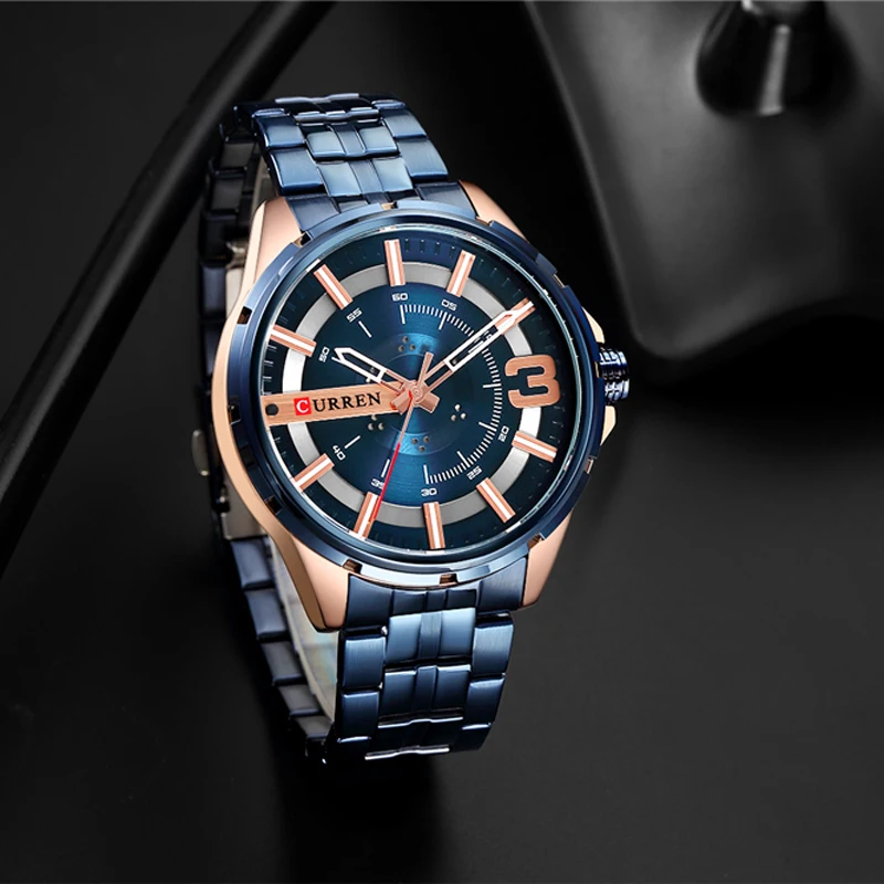 CURREN Watches for Men Military Quartz Watch Unique Design Dial Stainless Steel Band Clock Male Wristwatch Relogio Masculino
CURREN Watches for Men Military Quartz Watch Unique Design Dial Stainless Steel Band Clock Male Wristwatch Relogio Masculino