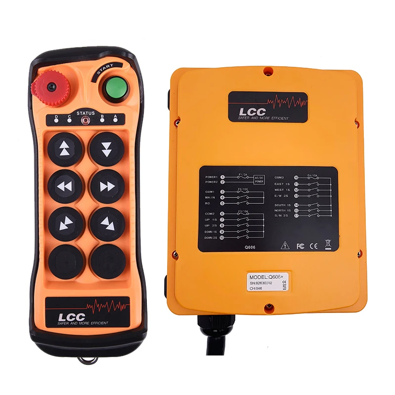 

LCC Q606 двухскоростной промышленный пульт дистанционного управления 6 кнопок переключатель 12 В 24 в 48 в подъемный кран беспроводной пульт дист...