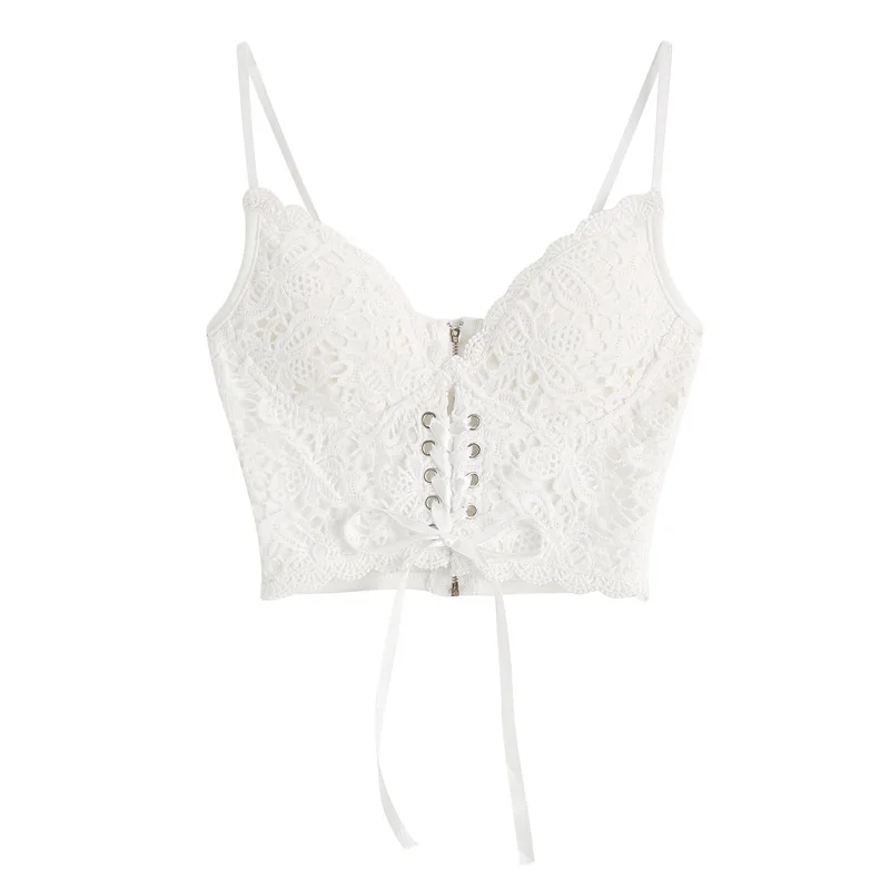 Sexy Lace Tops Vest Wearing Camisoles with Chest Pads for Women Summer Fashion Hollow Out Sweet Tops Sleeveless for Girls 2021
Sexy Lace Tops Vest Wearing Camisoles with Chest Pads for Women Summer Fashion Hollow Out Sweet Tops Sleeveless for Girls 2021
