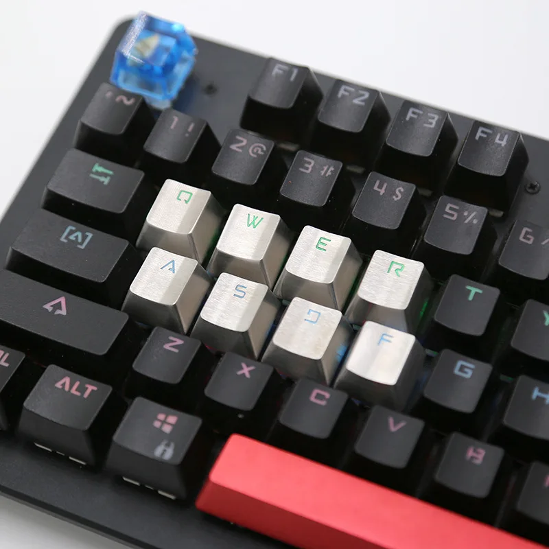 QWERASDF transparent metal key cap game peripheral competitive mechanical keyboard cross shaft stainless steel key cap key caps
QWERASDF transparent metal key cap game peripheral competitive mechanical keyboard cross shaft stainless steel key cap key caps