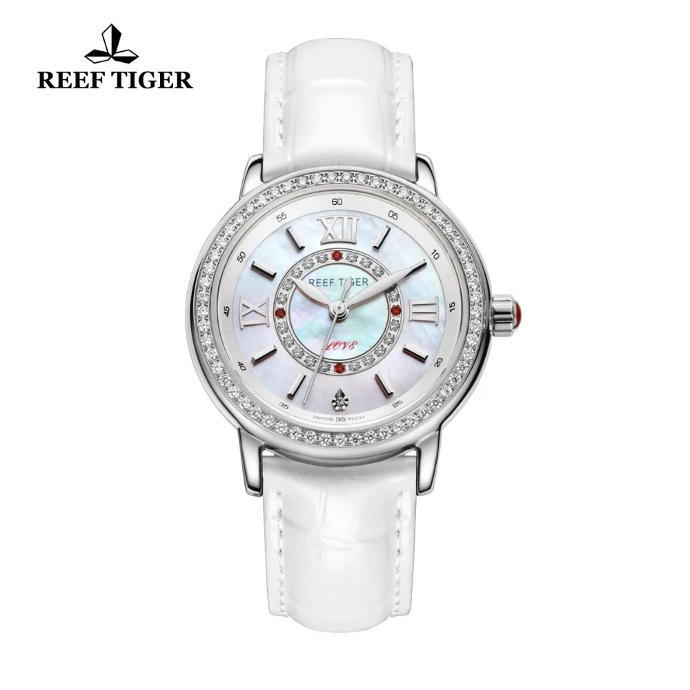 Reef Tiger/RT Top Brand Luxury Women Watch Genuine Leather Strap Diamond Sheel Dial Ladies Watches RGA1563 Relogio Feminino
Reef Tiger/RT Top Brand Luxury Women Watch Genuine Leather Strap Diamond Sheel Dial Ladies Watches RGA1563 Relogio Feminino