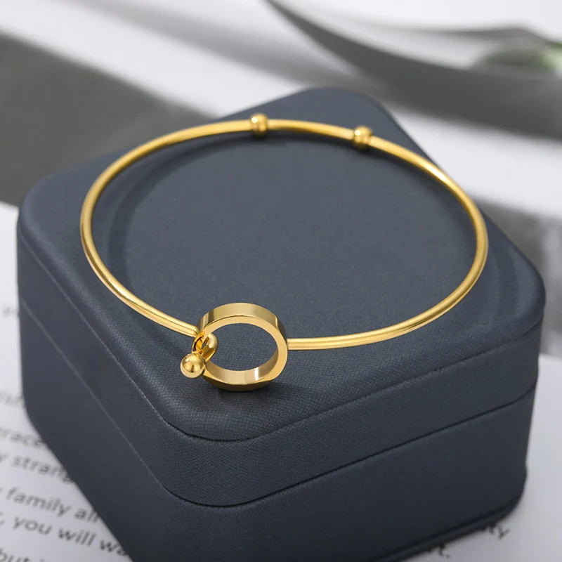 Stainless Steel Round Bracelets Bangles For Women Men Gold Silver Color Male Female Cuff Bracelet Bangle Jewelry
Stainless Steel Round Bracelets Bangles For Women Men Gold Silver Color Male Female Cuff Bracelet Bangle Jewelry