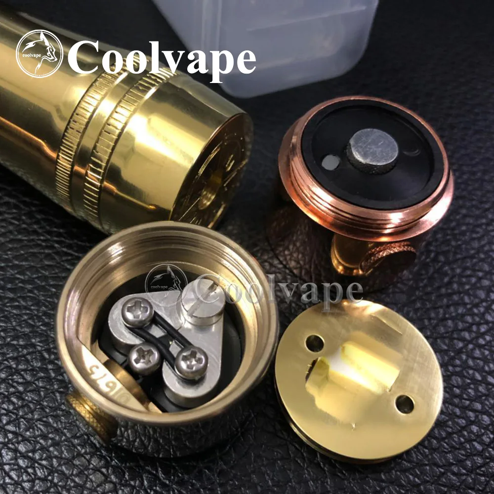 coolvape Vindicator mod Electronic Cigarette 20700/21700 Mech Mod Brass Side-Mounted Firing Switch 25mm Diameter vape with logo
coolvape Vindicator mod Electronic Cigarette 20700/21700 Mech Mod Brass Side-Mounted Firing Switch 25mm Diameter vape with logo