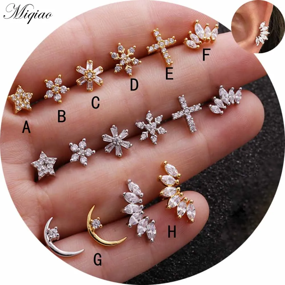 Miqiao 2pcs New Sweet Diamond-studded Moon Leaf Stud Earrings Human Body Piercing Jewelry
Miqiao 2pcs New Sweet Diamond-studded Moon Leaf Stud Earrings Human Body Piercing Jewelry