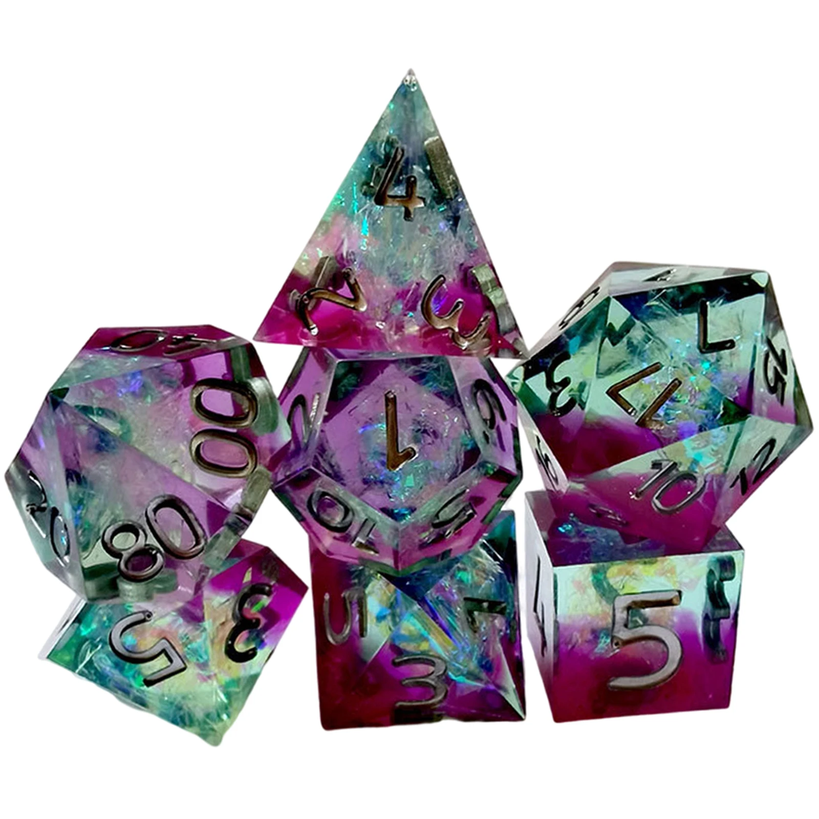 Polyhedral Dice Beautiful Inclusions D4 D6 D8 D10 D% D12 D20 Transparent Set for Pathfinder Table Games Mtg Role Playing
Polyhedral Dice Beautiful Inclusions D4 D6 D8 D10 D% D12 D20 Transparent Set for Pathfinder Table Games Mtg Role Playing