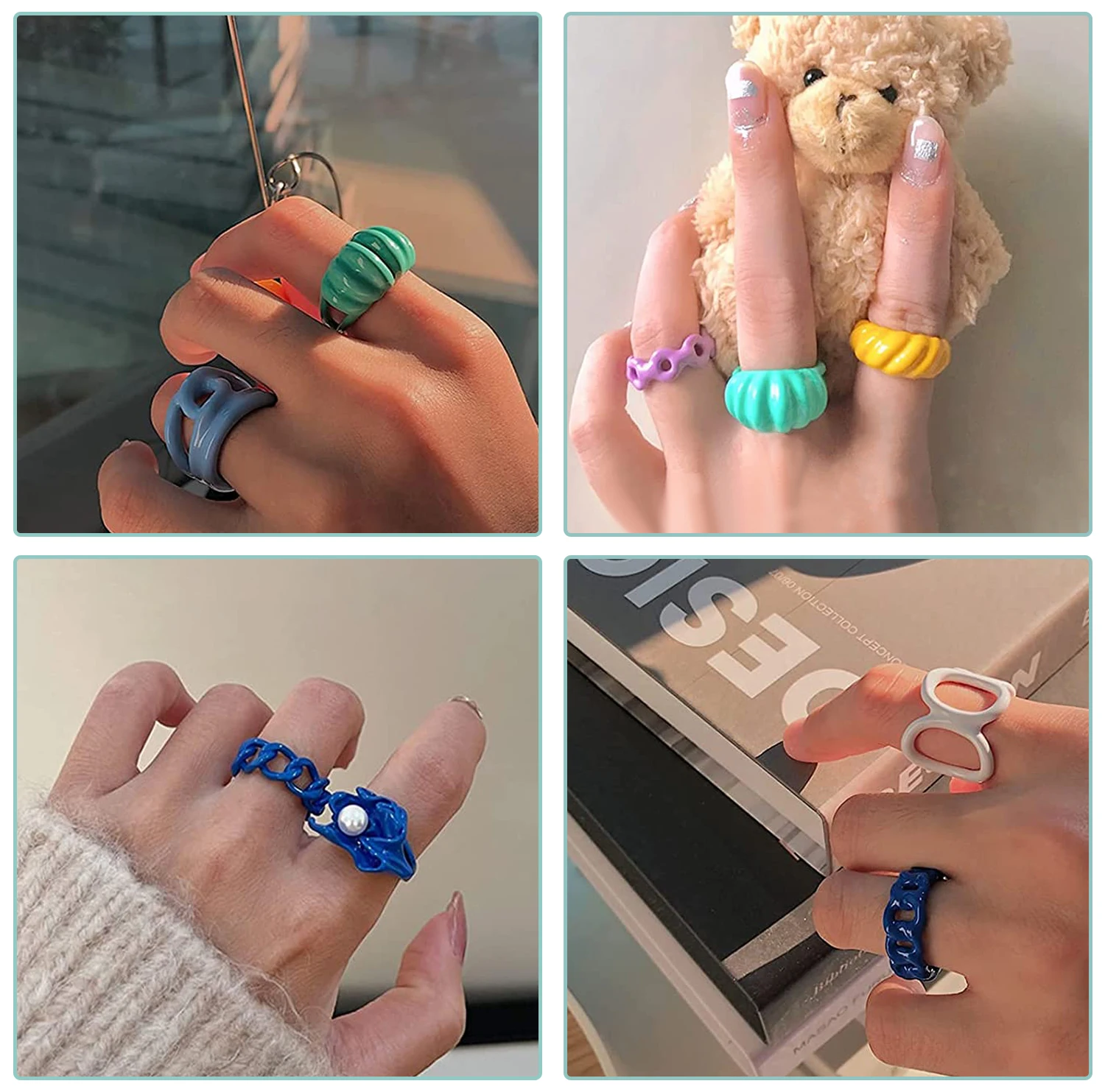 Colorful Cute Summer Rings For Women Teen Girls Candy Color Vintage Stacking Rings Adjustable Rings Jewelry
Colorful Cute Summer Rings For Women Teen Girls Candy Color Vintage Stacking Rings Adjustable Rings Jewelry